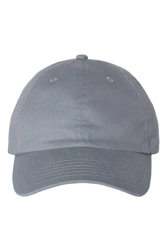 Mens hats for cozy fits-Mens hats for shore fishing-Valucap Mens Brushed Twill Adjustable Hat - Dark Grey