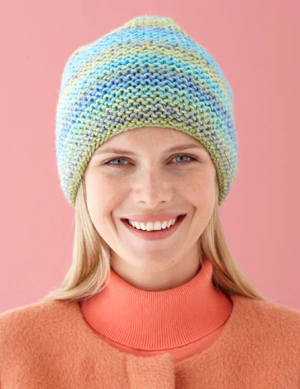 Beanies & headbands for rainy walks-Caramel Swirl Hat (Knit) - Version 2