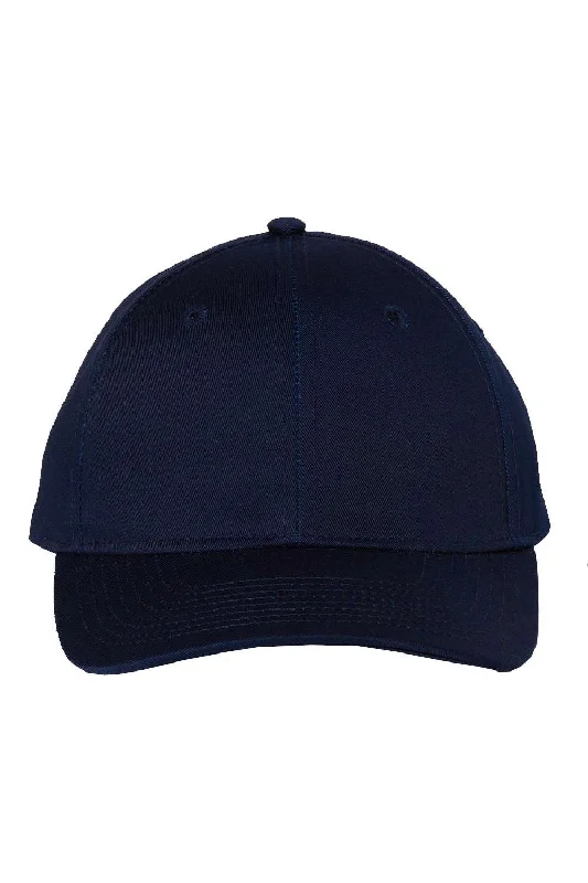 Mens hats with emerald details-Mens hats in calico material-Valucap Mens Twill Snapback Hat - Navy Blue