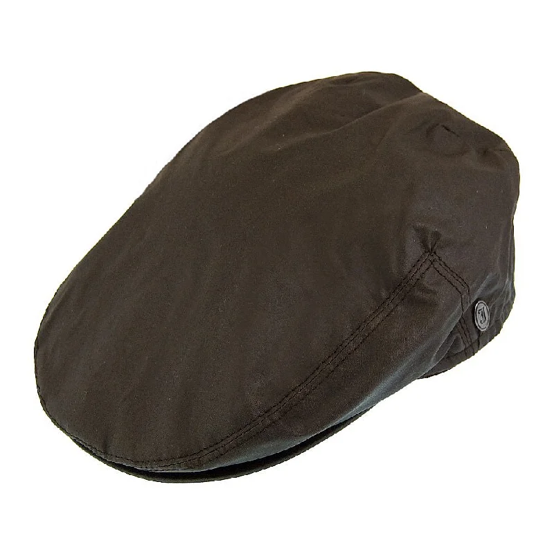 Beanies & headbands for pack fits-Oilcloth Flat Cap Brown Wholesale Pack