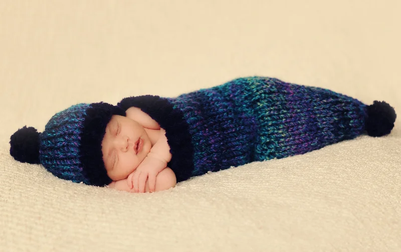 Beanies & headbands for pack deals-Lullaby and Goodnight Baby Cocoon and Hat Set Pattern (Knit)