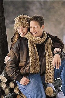 Beanies & headbands for swag pops-Ribbed Scarf and Brimmed Hat Pattern (Crochet)