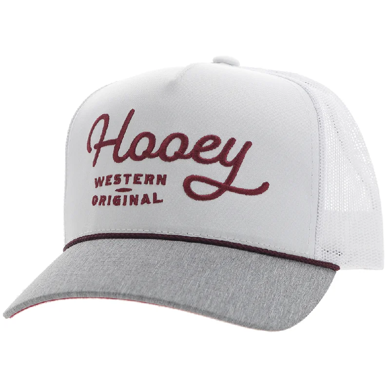 Beanies & headbands for full-day use-"OG" Hooey Hat White w/Red Stitching