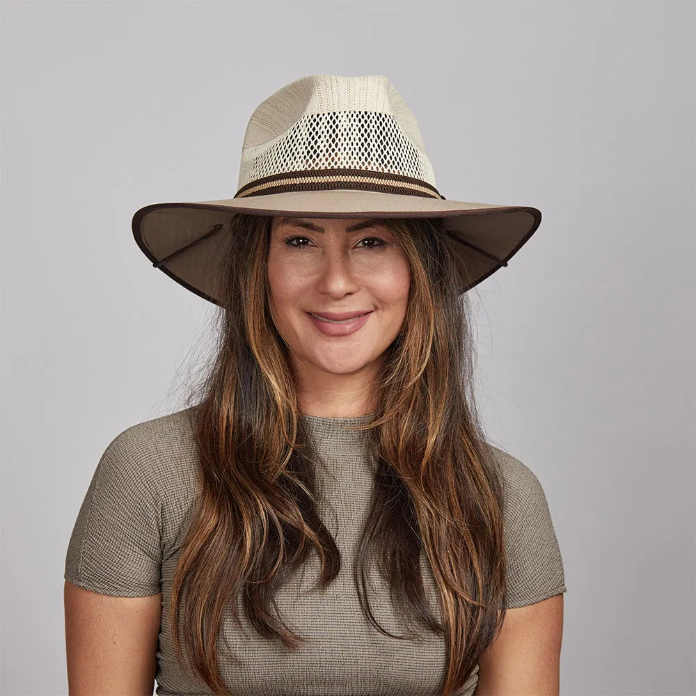 Womens Hats with serene flair-Sienna | Womens Wide Brim Vented Canvas Sun Hat