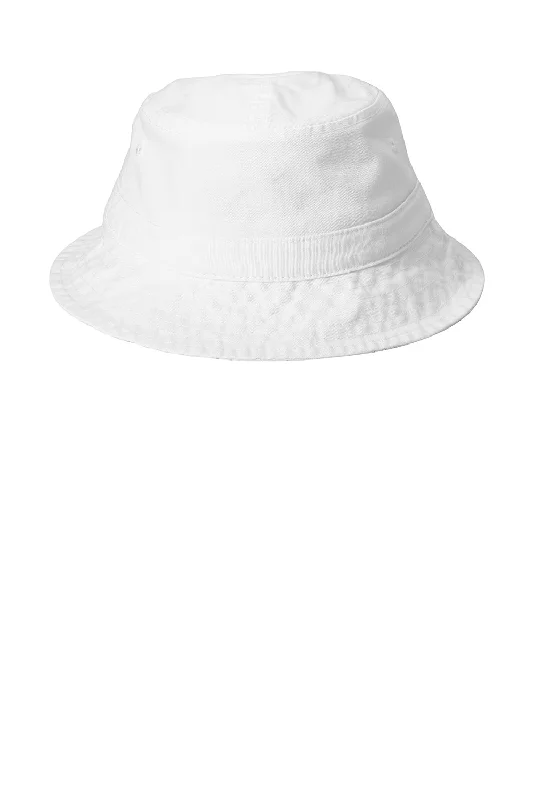 Bucket hats email-Wool hats for pet care-Port Authority Mens Bucket Hat - White