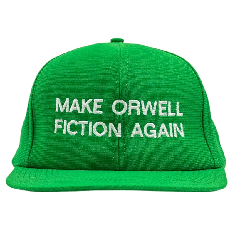 Beanies & headbands for all likes-MAKE ORWELL FICTION AGAIN Embroidered Hat