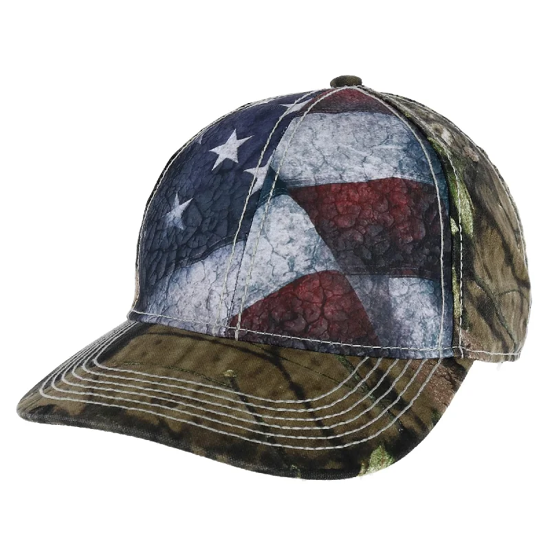 Baseball caps faded look-Baseball caps faded look-Baseball Caps for Travel Days-Men's Camo Baseball Cap with American Flag and Sublimated Front Panels