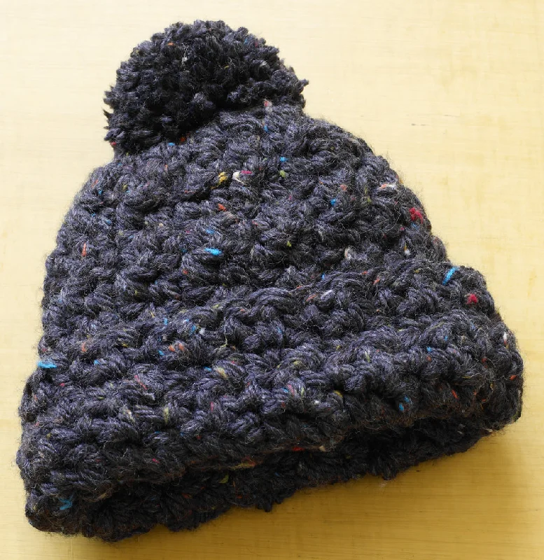 Beanies & headbands for cozy texture-Midnight Crochet Hat