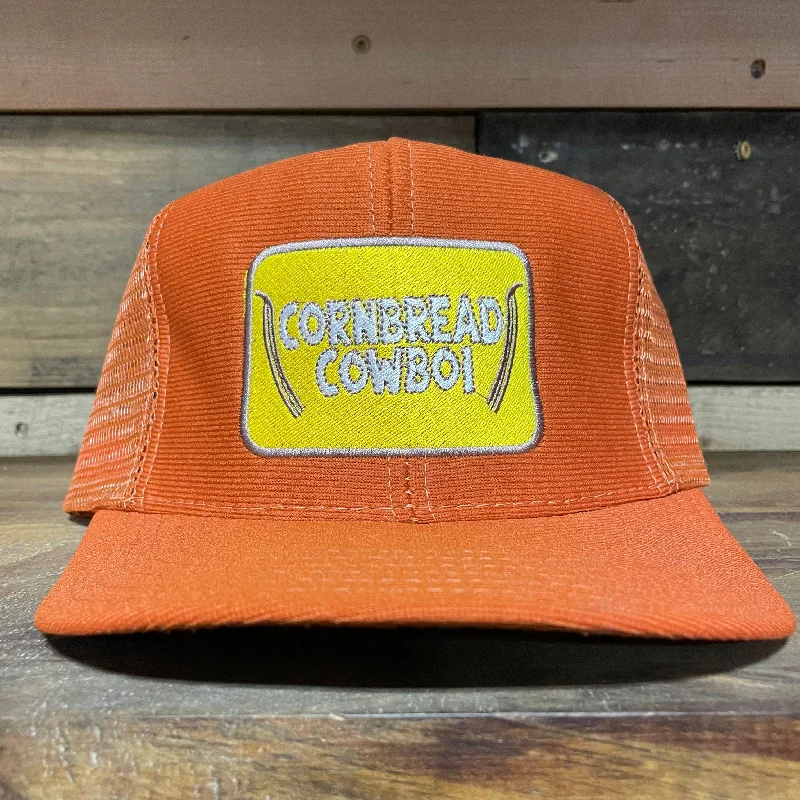 Beanies & headbands for gift sets-Cornbread Cowboi Vintage Mesh Snapback hat cap custom embroidery