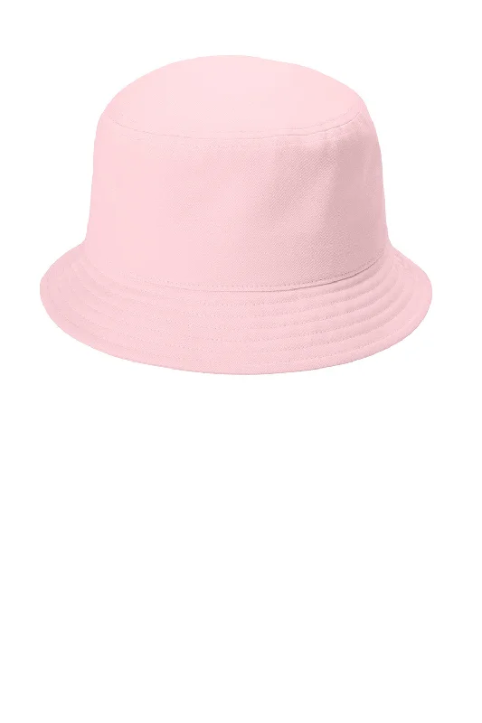 Bucket hats youtube-Wool hats for pet rivers-Port Authority Mens Twill Short Brim Bucket Hat - Cloud Pink - New