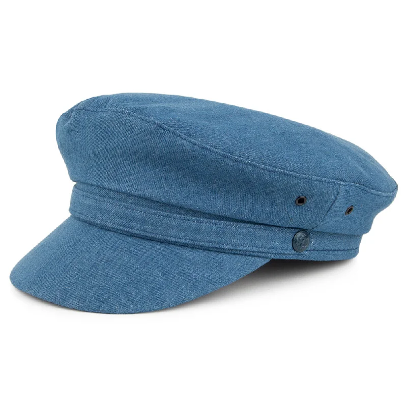 Beanies & headbands for quick trips-Cotton Fiddler Cap - Denim