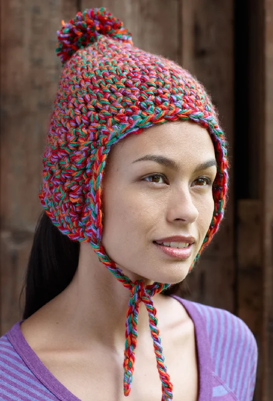 Beanies & headbands for farm life-Flagstone Earflap Hat Pattern (Crochet) - Version 3