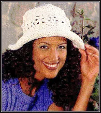 Beanies & headbands for self flair-Brimmed Straw Hat Pattern (Crochet)