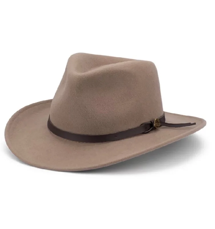 Wool hats for clubbing-Outback Crushable Wool Felt Putty XL - Lucky Last!