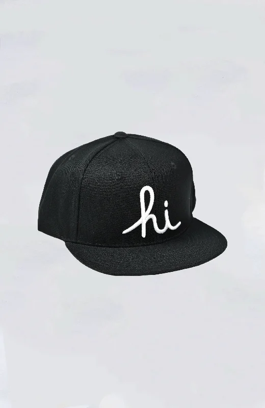 Beanies & headbands for big heads-In4mation - Hi Script Snapback Hat