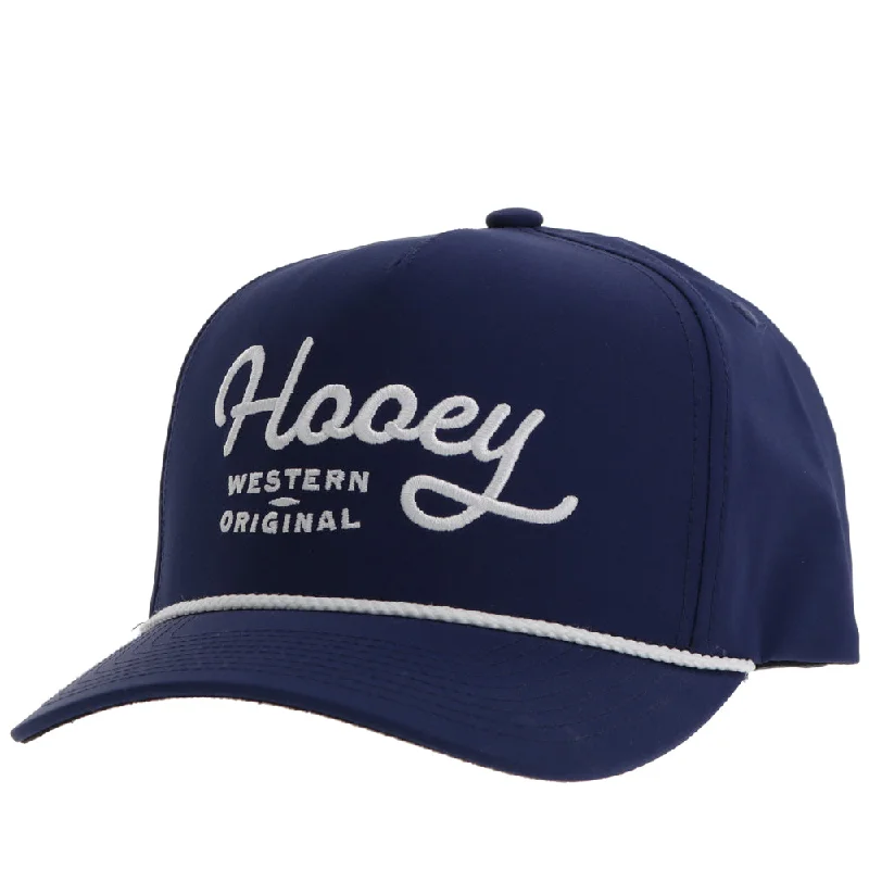 Beanies & headbands for soft scalps-"OG" Hooey Hat Blue w/White