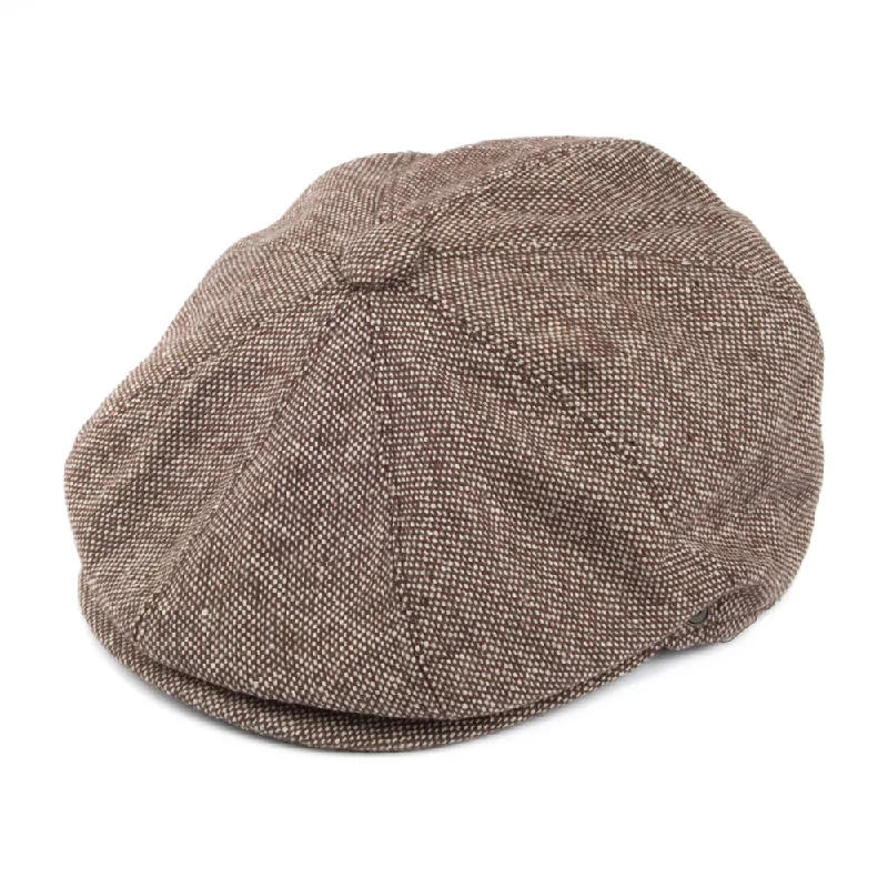 Beanies & headbands for vibe lifts-Marl Tweed Newsboy Cap Brown Wholesale Pack