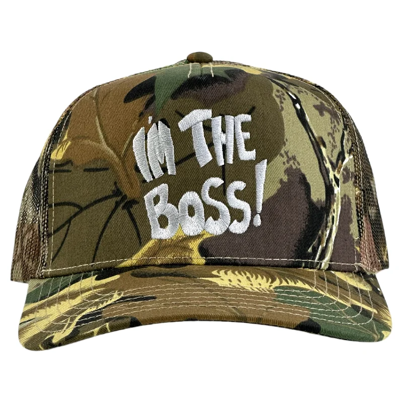 Beanies & headbands for promo gifts-IM THE BOSS HAT CUSTOM EMBROIDERY