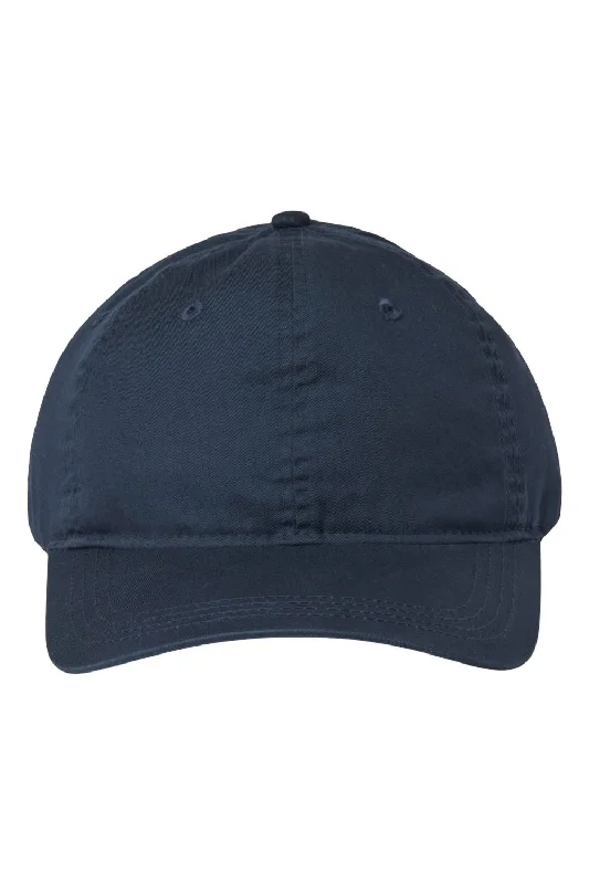 Mens hats for ferry rides-Mens hats with sweat-wicking fabric-The Game Mens Ultralight Twill Adjustable Hat - Navy Blue