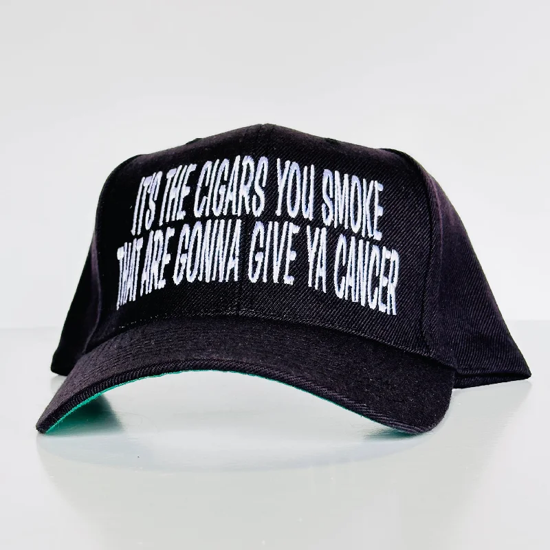 Beanies & headbands for flag designs-It’s the cigars you smoke that are gonna give ya cancer SnapBack  Hat Cap Funny Potent Frog Collab Custom Embroidery