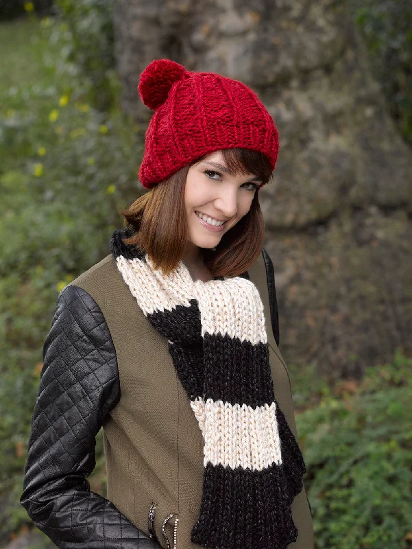 Beanies & headbands for shade looks-Slouchy Ribbed Hat Pattern (Knit)