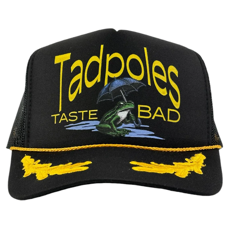 Beanies & headbands for brand wear-Tadpoles Taste Bad Hat Potent Frog Official Merch