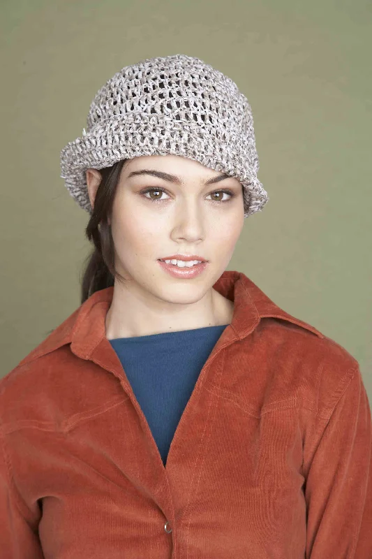 Beanies & headbands for name prints-Openwork Cloche Pattern (Crochet)