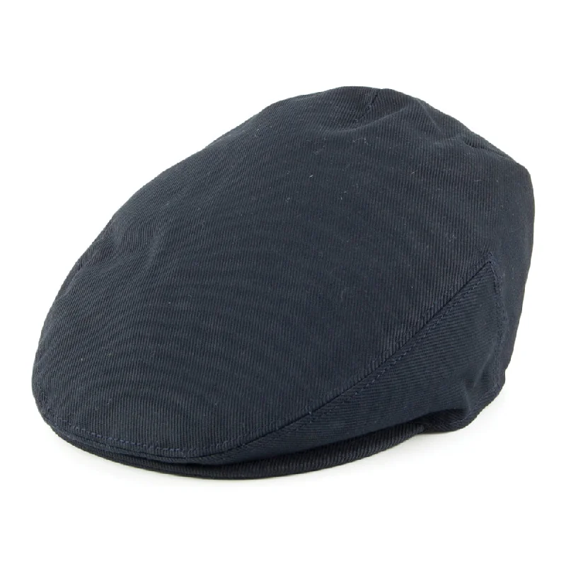 Beanies & headbands for dad’s day-Kids Cotton Flat Cap - Navy Blue