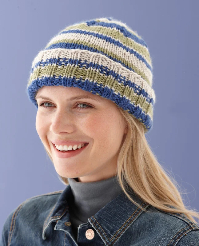 Beanies & headbands for old shops-Modern Striped  Hat (Knit)