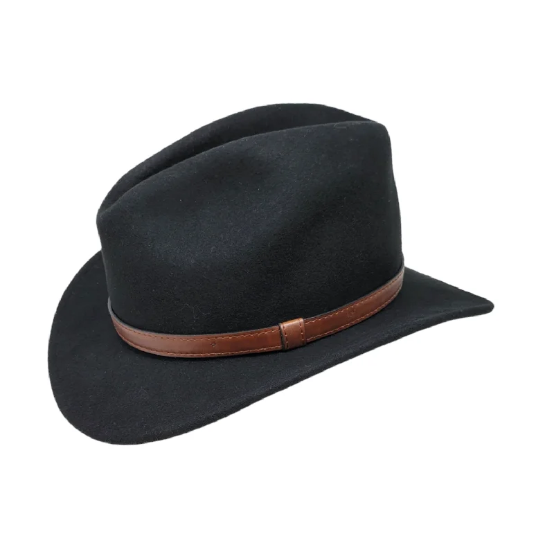 Wool hats sustainable-Outback Fedora Hat with Leather Band | Premium Wool | Epoch Men's