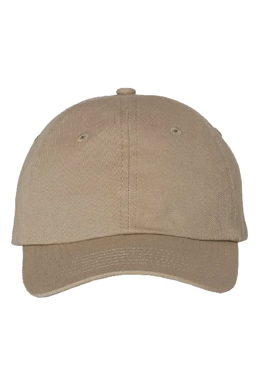 Mens hats with maze designs-Mens hats for flea markets-Valucap Mens Small Fit Bio-Washed Adjustable Dad Hat - Khaki Brown