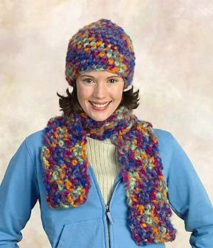 Beanies & headbands for fresh twists-Hat and Scarf Pattern (Crochet)