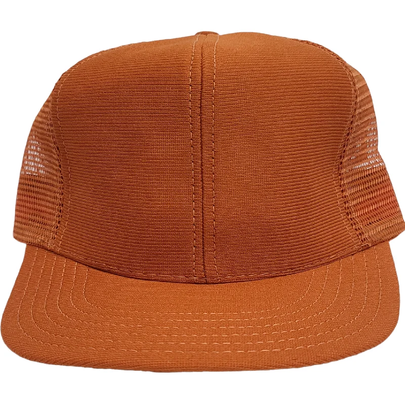 Beanies & headbands for daily fits-Vintage Burnt Orange With Mid Crown Mesh Snapback Hat