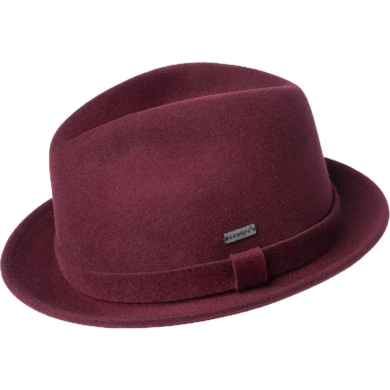 Wool hats for pet parks-Kangol Polished Player Wool Felt Trilby