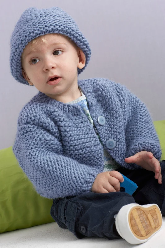 Beanies & headbands for every job-Oakwood Cardigan and Hat Pattern (Knit)