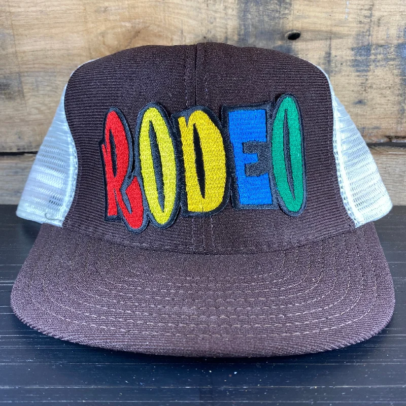 Beanies & headbands for all folks-Custom RODEO vintage Patch mesh Snapback hat cap Made in USA