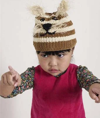 Beanies & headbands for everyday flair-Baby Animal Tiger Kitty Hat Pattern (Knit)