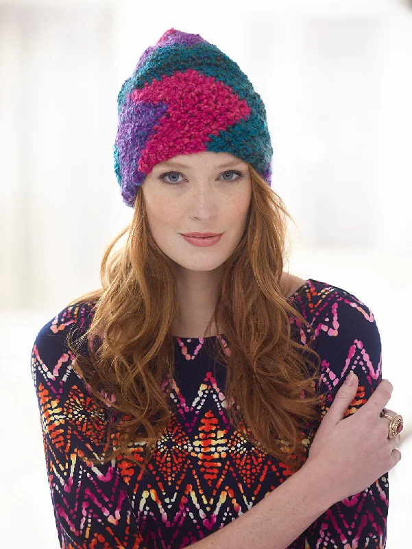 Beanies & headbands for sun shields-Zigzag Hat (Crochet)