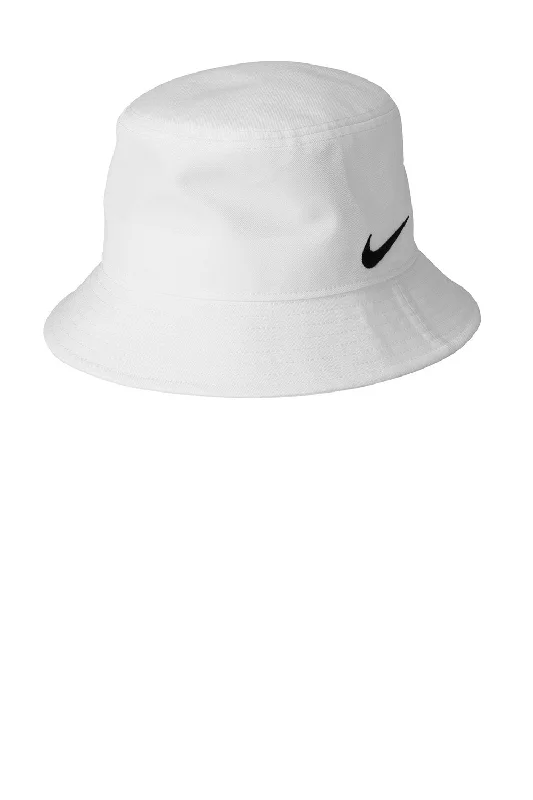 Bucket hats secret santa-Wool hats for pet camps-Nike Mens Swoosh Bucket Hat - White - New