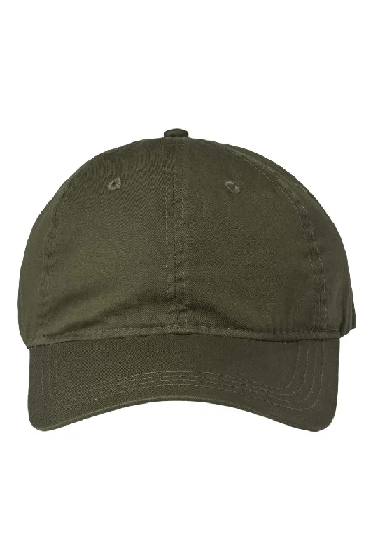 Mens hats for canyon hikes-Mens hats with zigzag pattern-The Game Mens Ultralight Twill Adjustable Hat - Pine Green