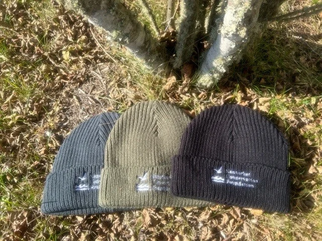 Beanies & headbands for vlog gear-Winter Hat with Nantucket Conservation Foundation and Logo on Brim