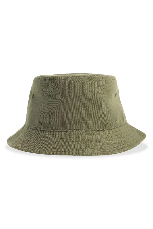 Bucket hats preowned-Wool hats for pet hikes-Atlantis Headwear Mens Sustainable Bucket Hat - Olive Green