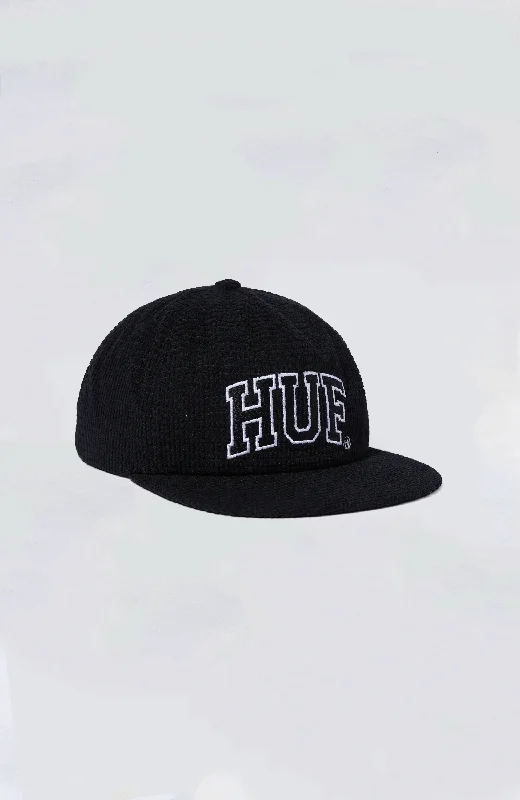 Beanies & headbands for car rides-HUF - Arch Waffle Cord Snapback