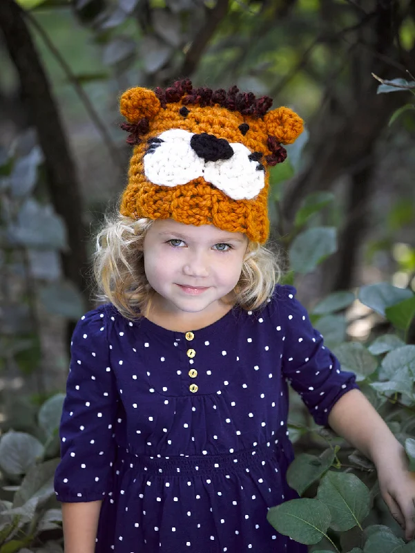 Beanies & headbands for black shades-Lion Hat Pattern (Crochet)