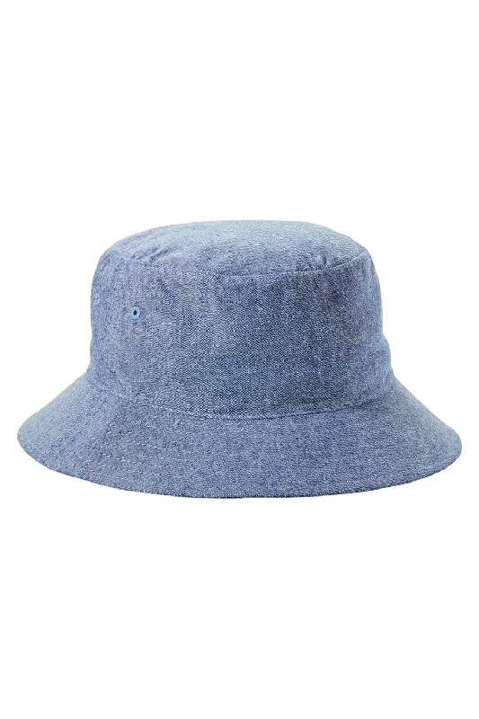 Bucket hats customer story-Wool hats for pet blends-Big Accessories Mens Crusher Bucket Hat - Chambray Blue