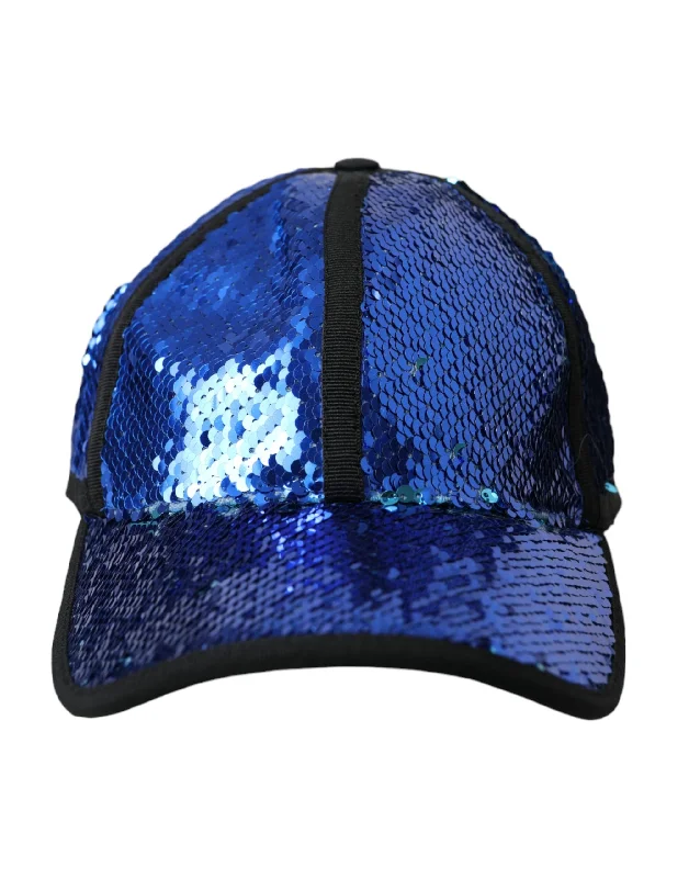 Baseball caps cancer support-Baseball caps cancer support-Baseball Caps for Warm Days-Dolce & Gabbana Royal  Sequin Baseball Hat Men's Men