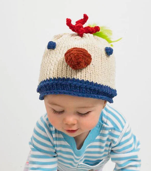 Beanies & headbands for full-day use-Baby Animal Chicken Little Hat Pattern (Knit)