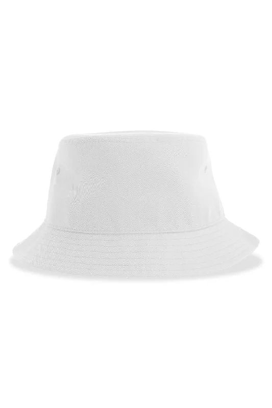 Bucket hats overstock-Wool hats for pet floats-Atlantis Headwear Mens Sustainable Bucket Hat - White