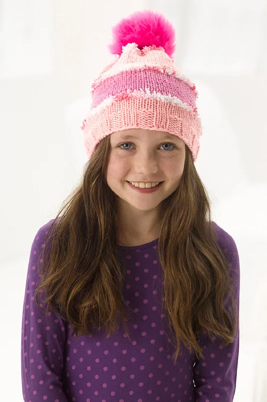 Beanies & headbands for quiet types-Jazzy Knit Hat Pattern - Version 4