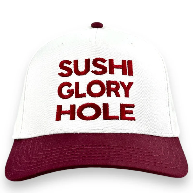 Beanies & headbands for fresh drops-SUSHI GLORY HOLE EMBROIDERED HAT